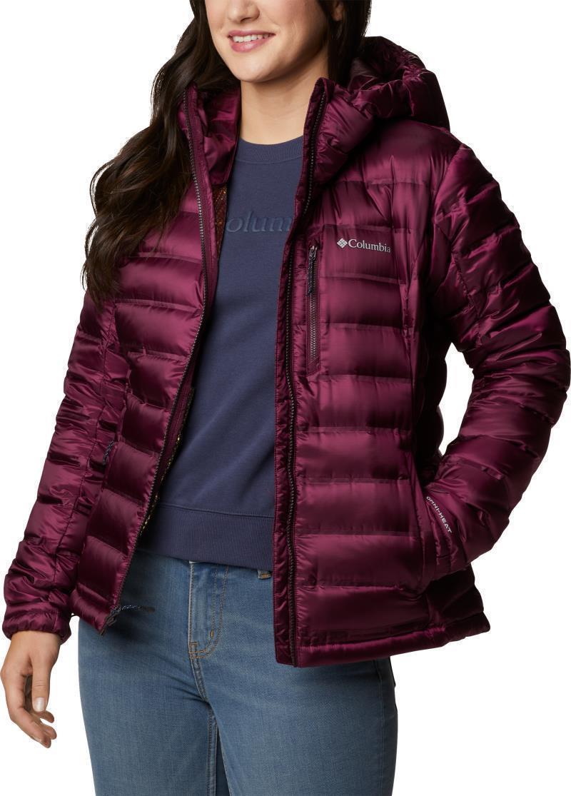 Pebble Peak Down Hooded Jacket - Womens - Marionberry 3