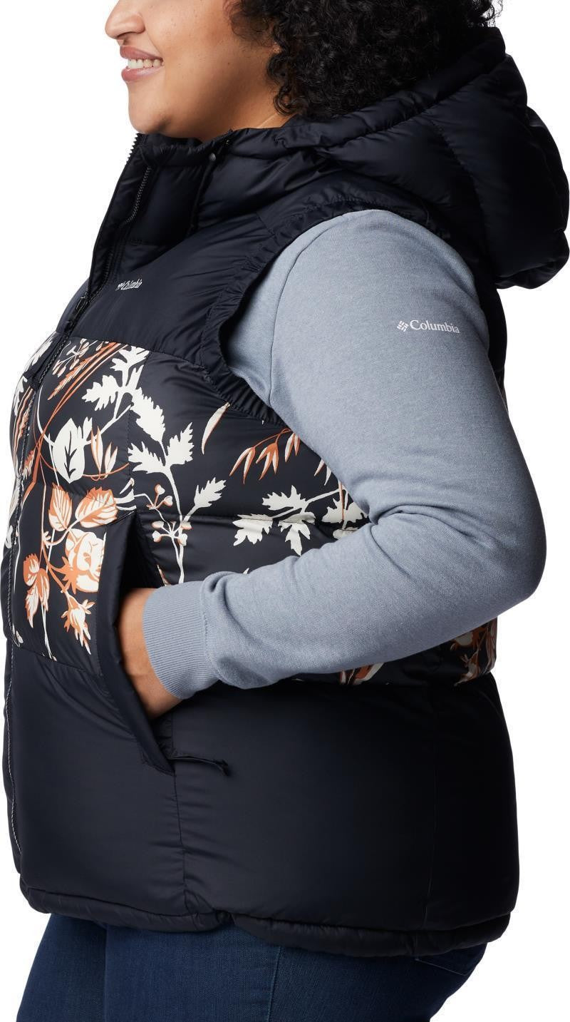 Pike Lake II Insulated Vest - Plus - Womens - black / black fallgrass print 1