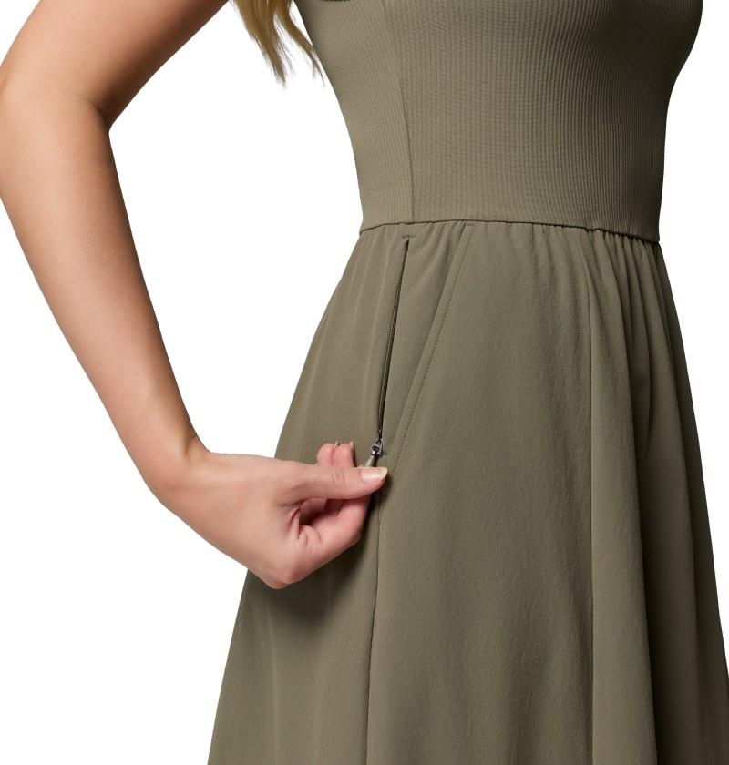 Pinetown Canyon Rib Dress - stone green 1