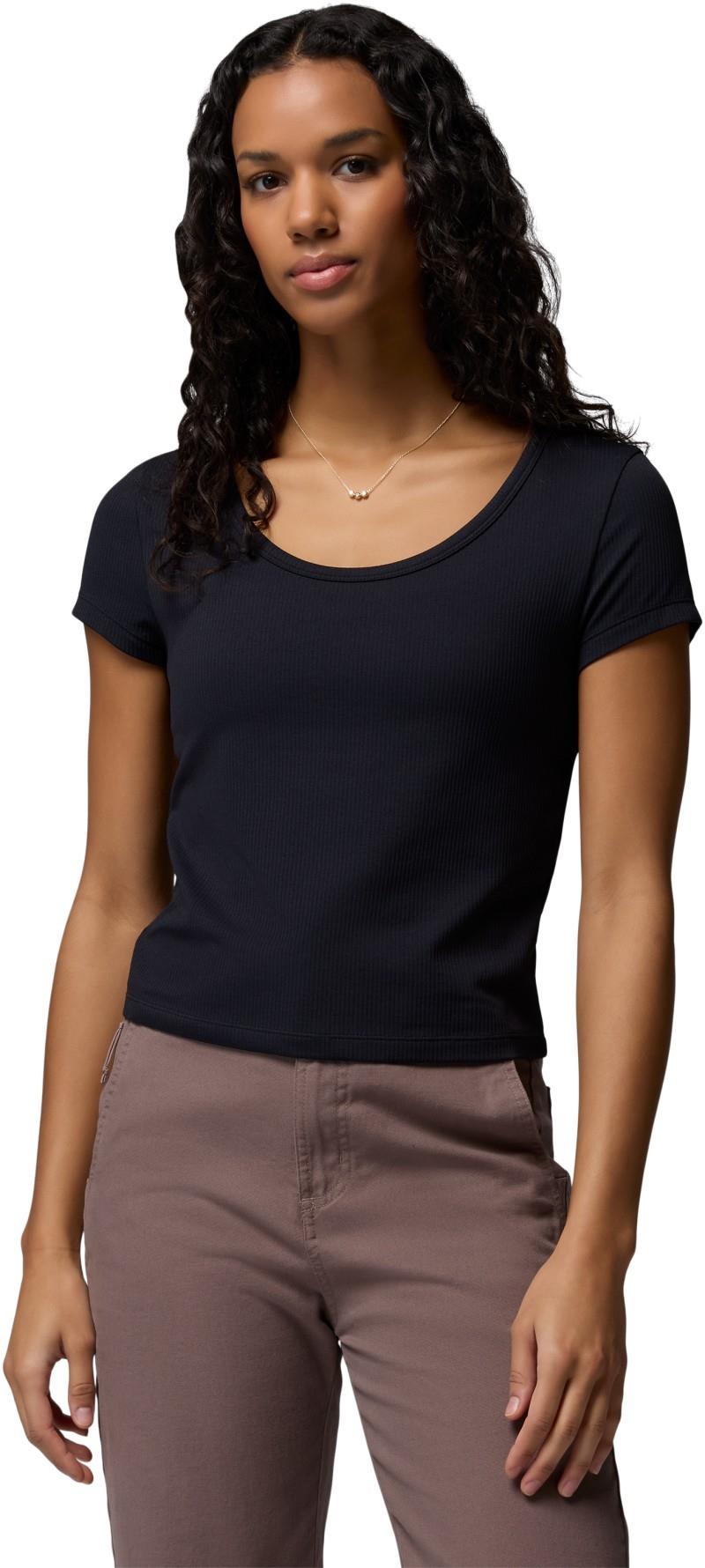 Pinetown Canyon Rib SS Tee - Womens - black 1