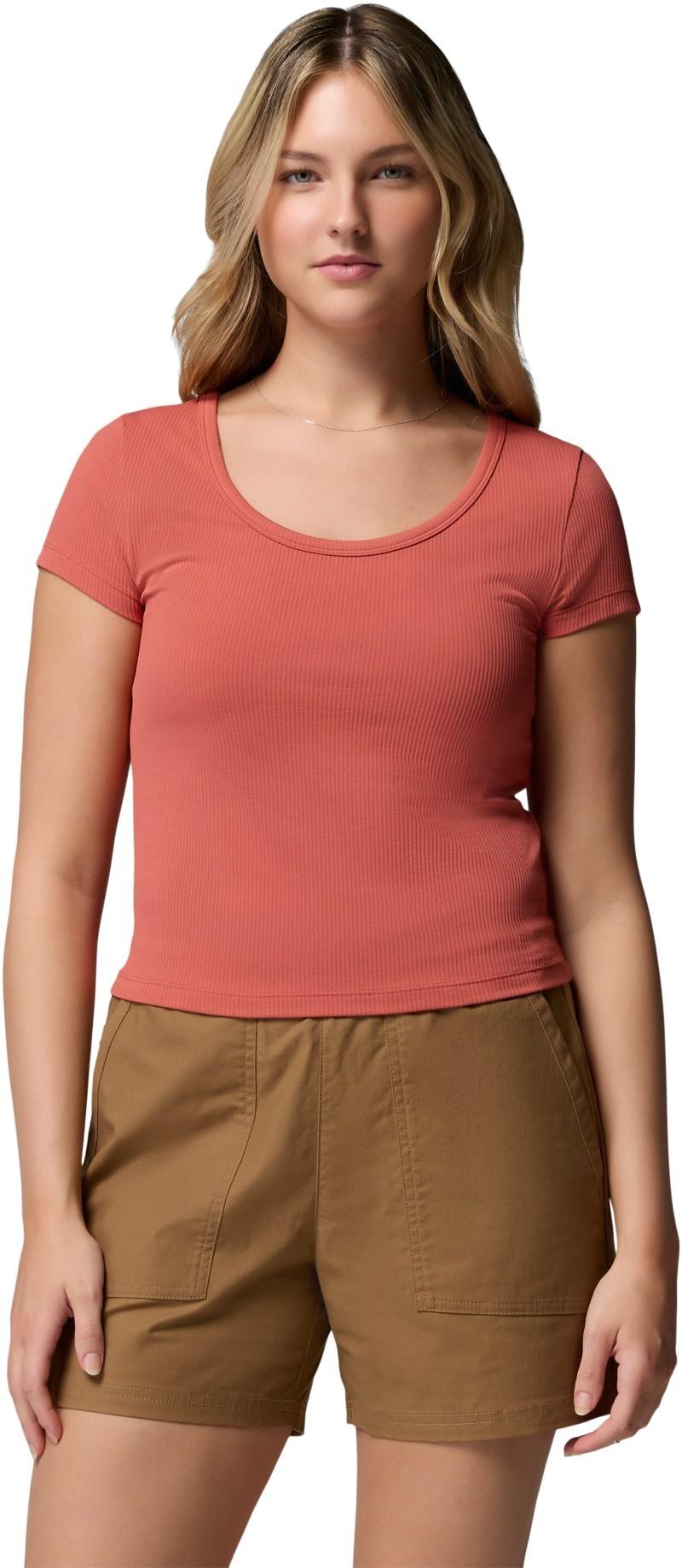 Pinetown Canyon Rib SS Tee - Womens - washed red 1