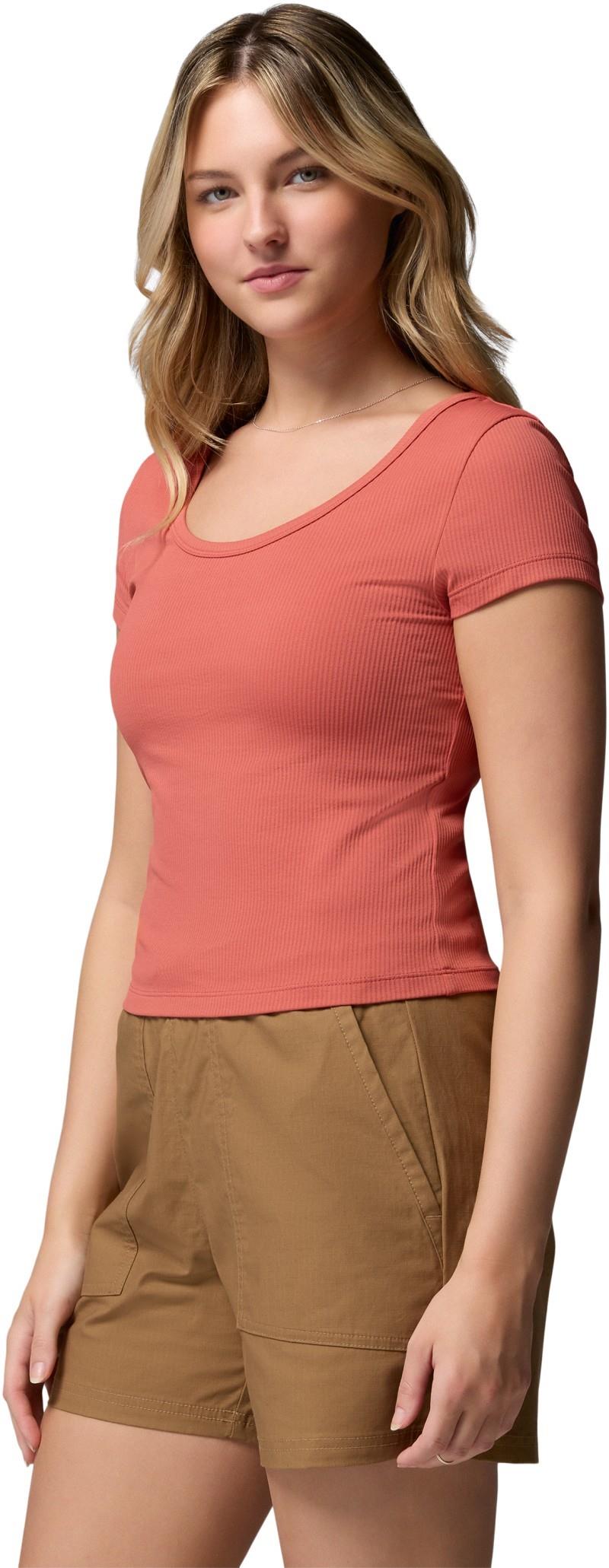 Pinetown Canyon Rib SS Tee - Womens - washed red 1