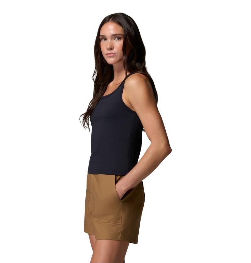 Pinetown Canyon Rib Tank - Womens - black 1