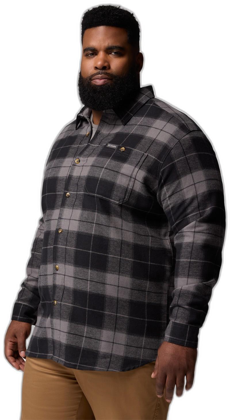 Pitchstone Heavyweight Flannel II, Extended - Mens - city grey macro buffalo tartan 1