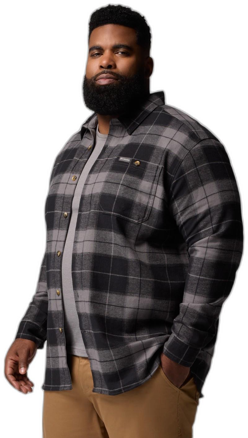 Pitchstone Heavyweight Flannel II, Extended - Mens - city grey macro buffalo tartan 1
