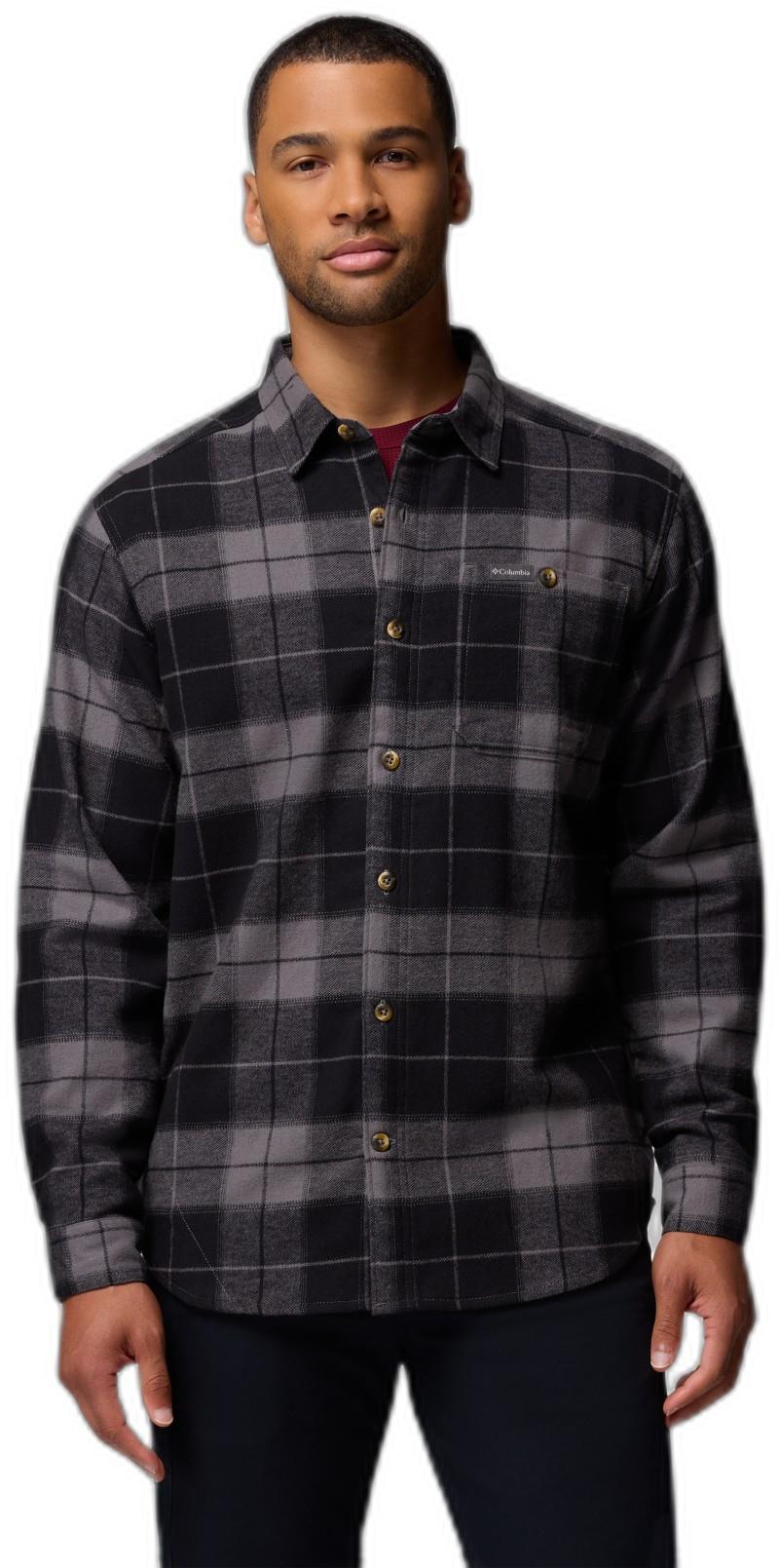 Pitchstone Heavyweight Flannel II - Mens - city grey macro buffalo tartan 1