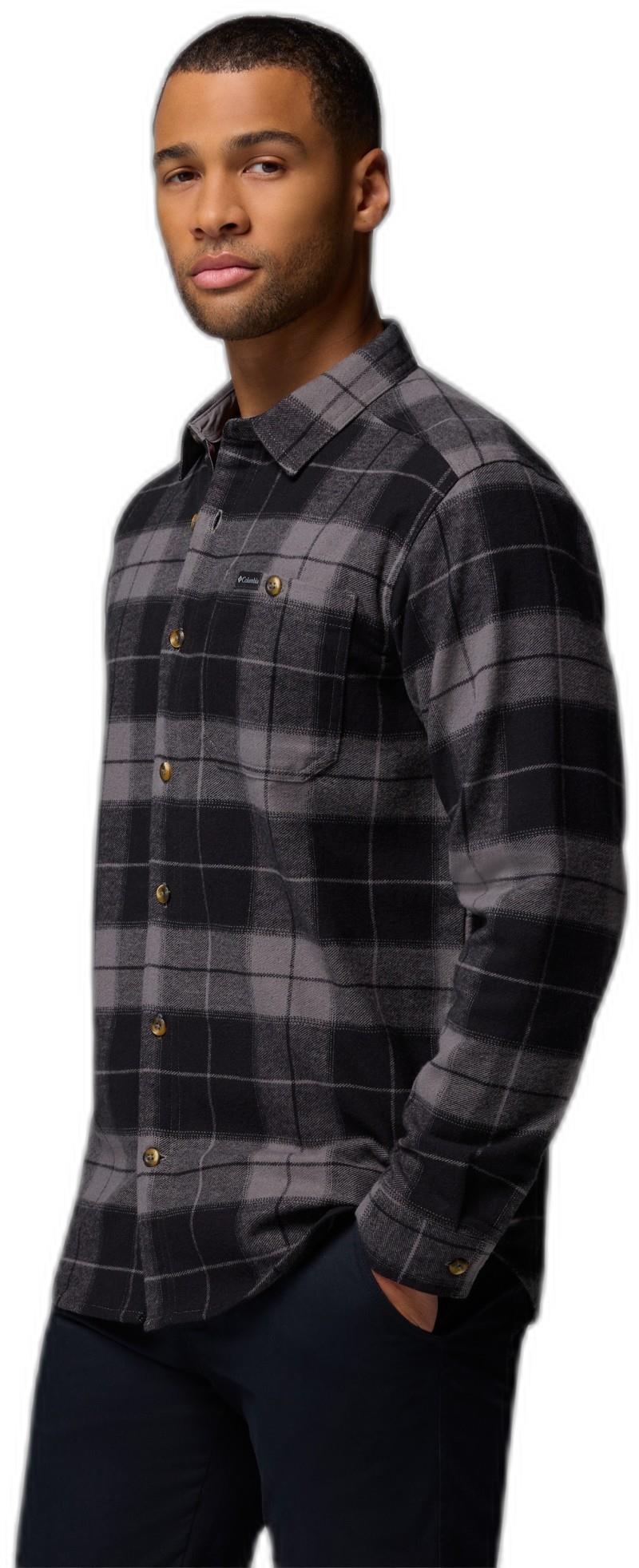 Pitchstone Heavyweight Flannel II - Mens - city grey macro buffalo tartan 1