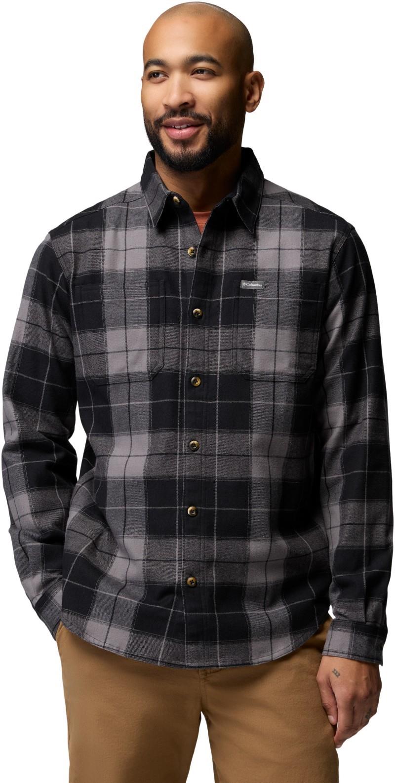 Pitchstone Stretch Flannel - Mens - black macro tartan / black 1