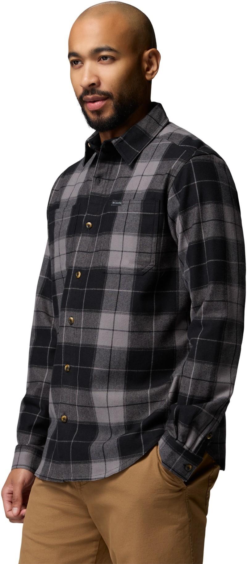 Pitchstone Stretch Flannel - Mens - black macro tartan / black 1