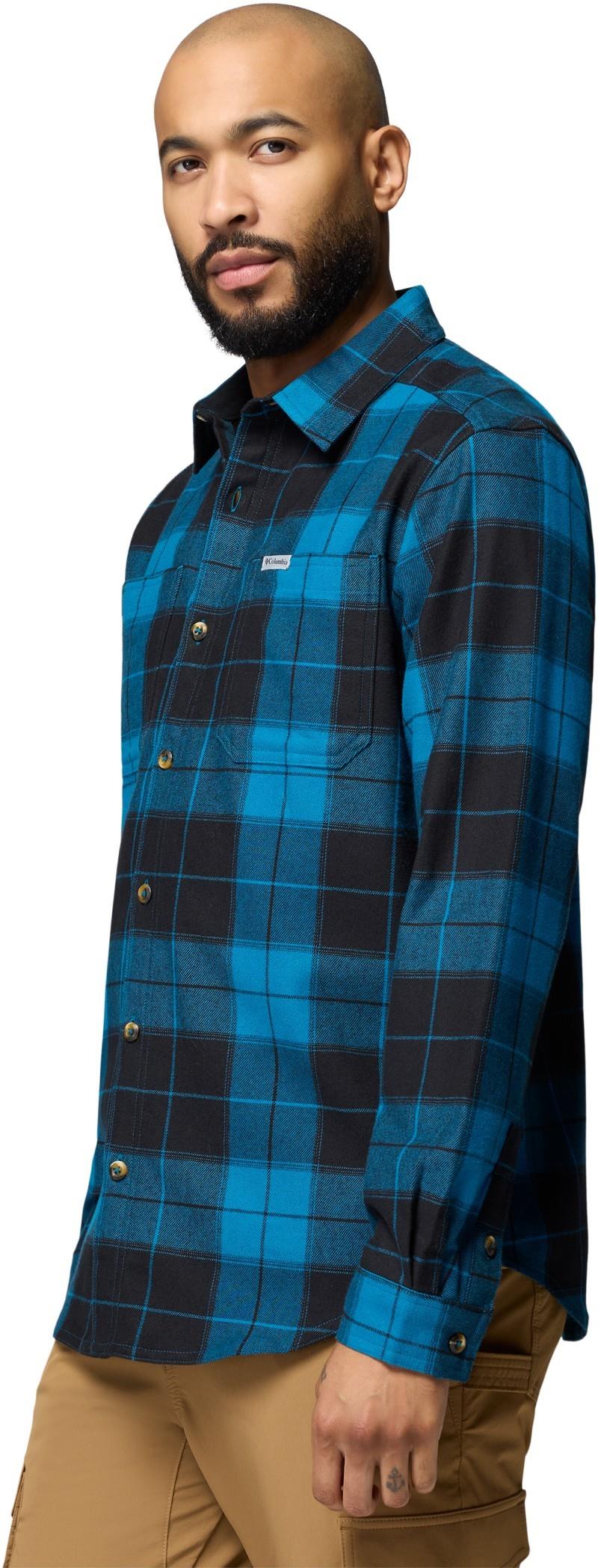 Pitchstone Stretch Flannel - Mens - phoenix blue macro tartan / black 1