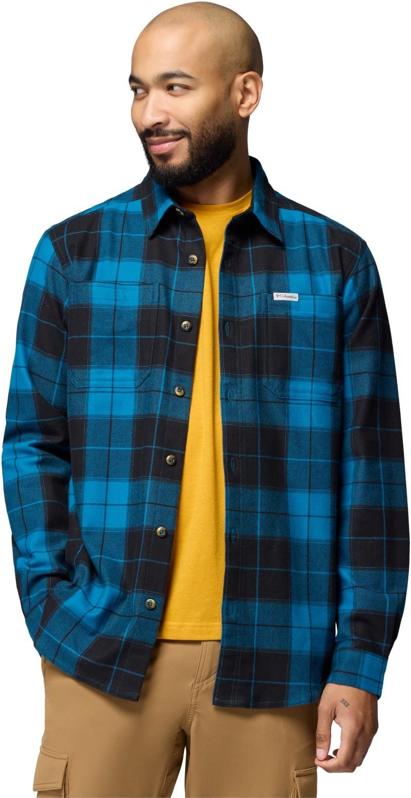 Pitchstone Stretch Flannel - Mens - phoenix blue macro tartan / black 1