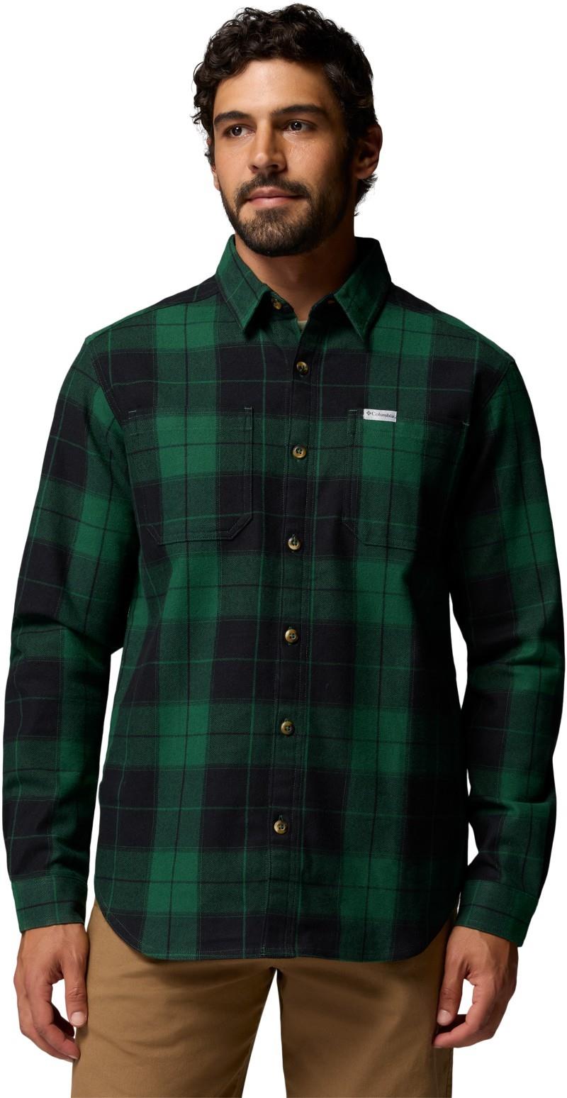 Pitchstone Stretch Flannel - Mens - rain forest macro tartan / black 1