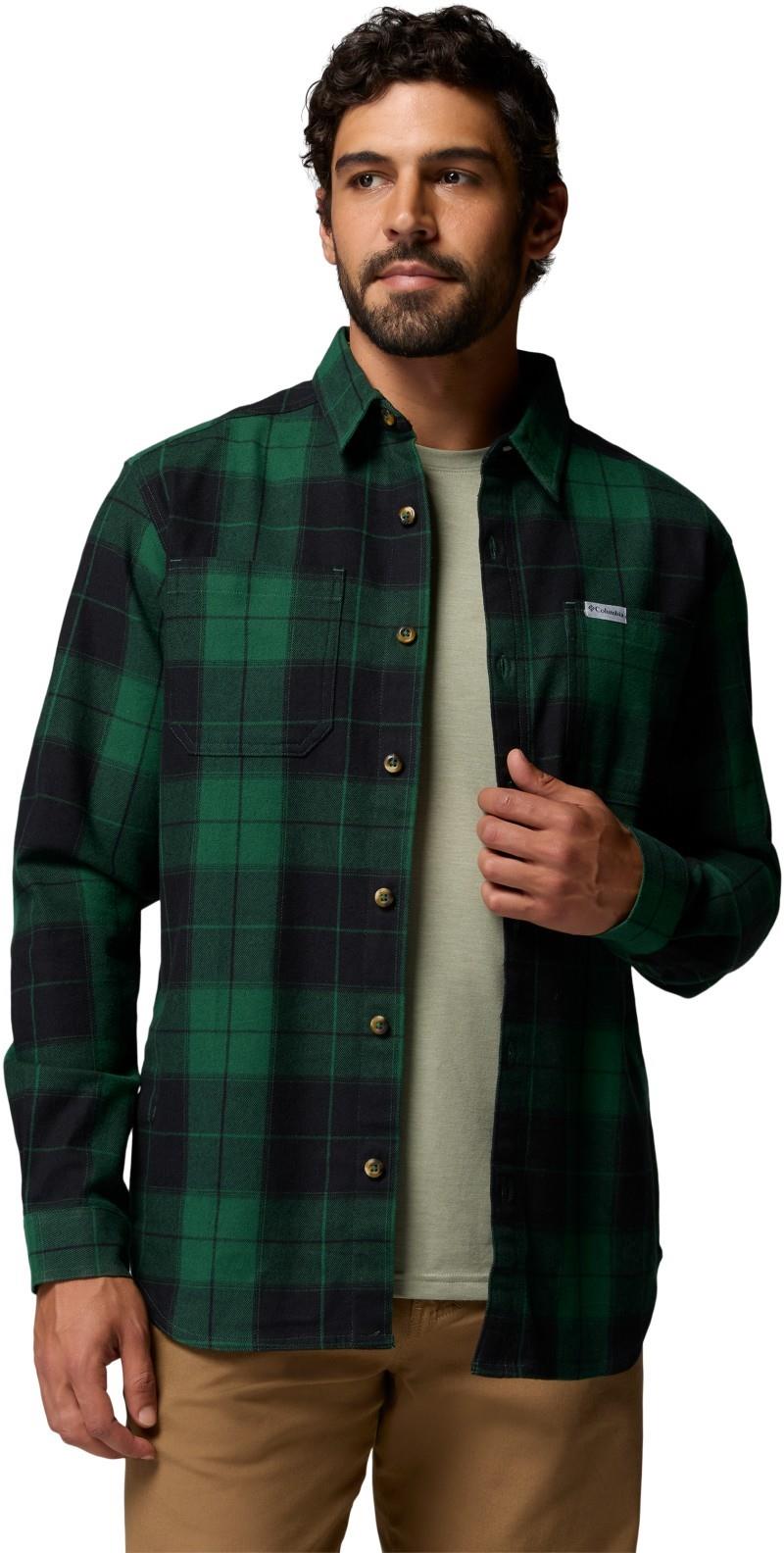 Pitchstone Stretch Flannel - Mens - rain forest macro tartan / black 1