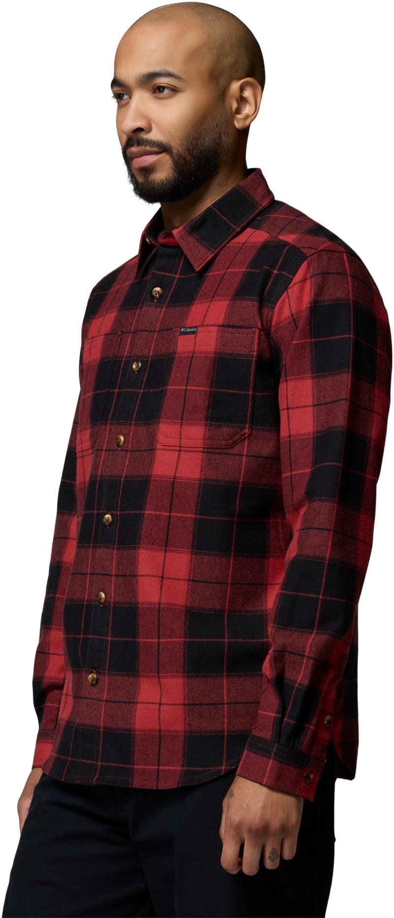 Pitchstone Stretch Flannel - Mens - red oxide macro tartan / black 1