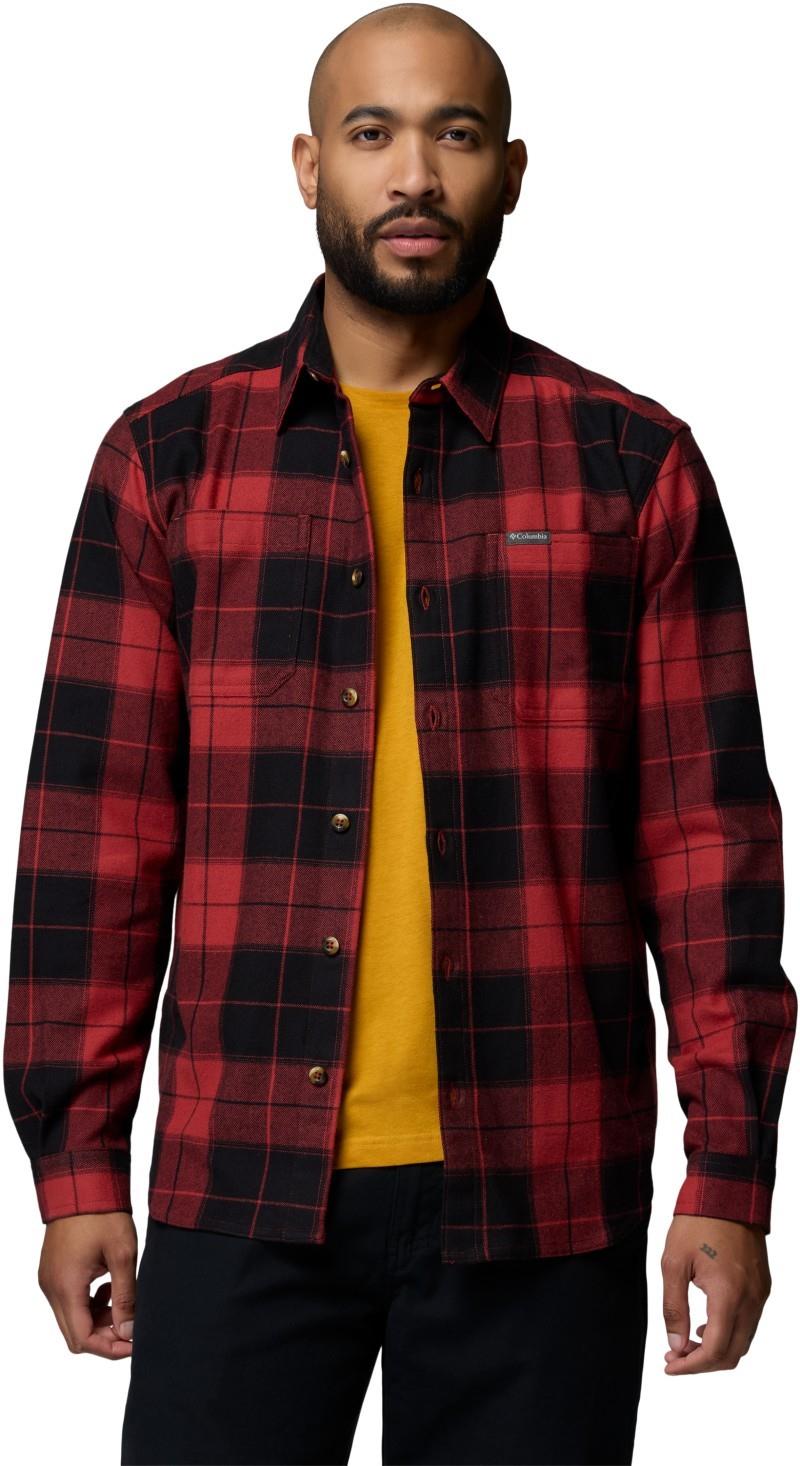Pitchstone Stretch Flannel - Mens - red oxide macro tartan / black 1