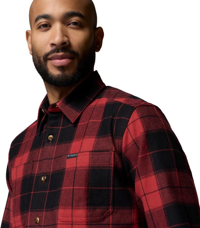 Pitchstone Stretch Flannel - Mens - red oxide macro tartan / black 1