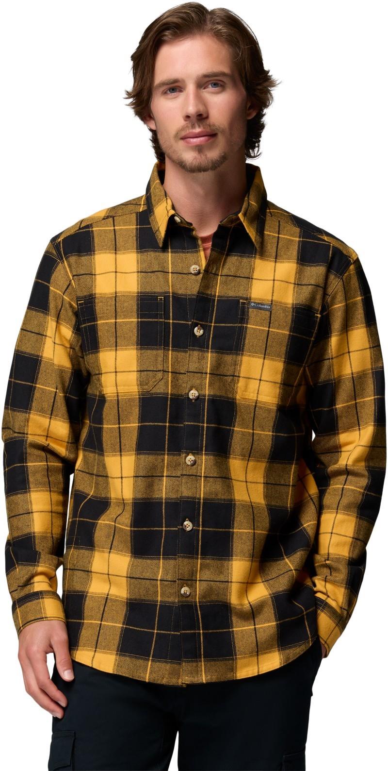 Pitchstone Stretch Flannel - Mens - squash macro tartan / black 1