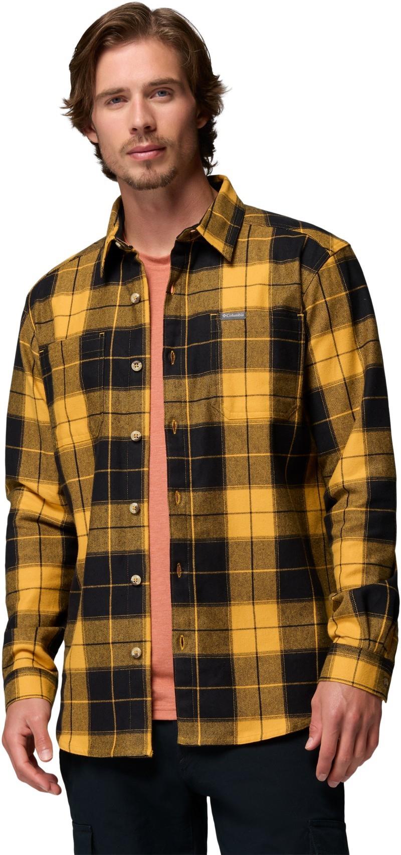 Pitchstone Stretch Flannel - Mens - squash macro tartan / black 1