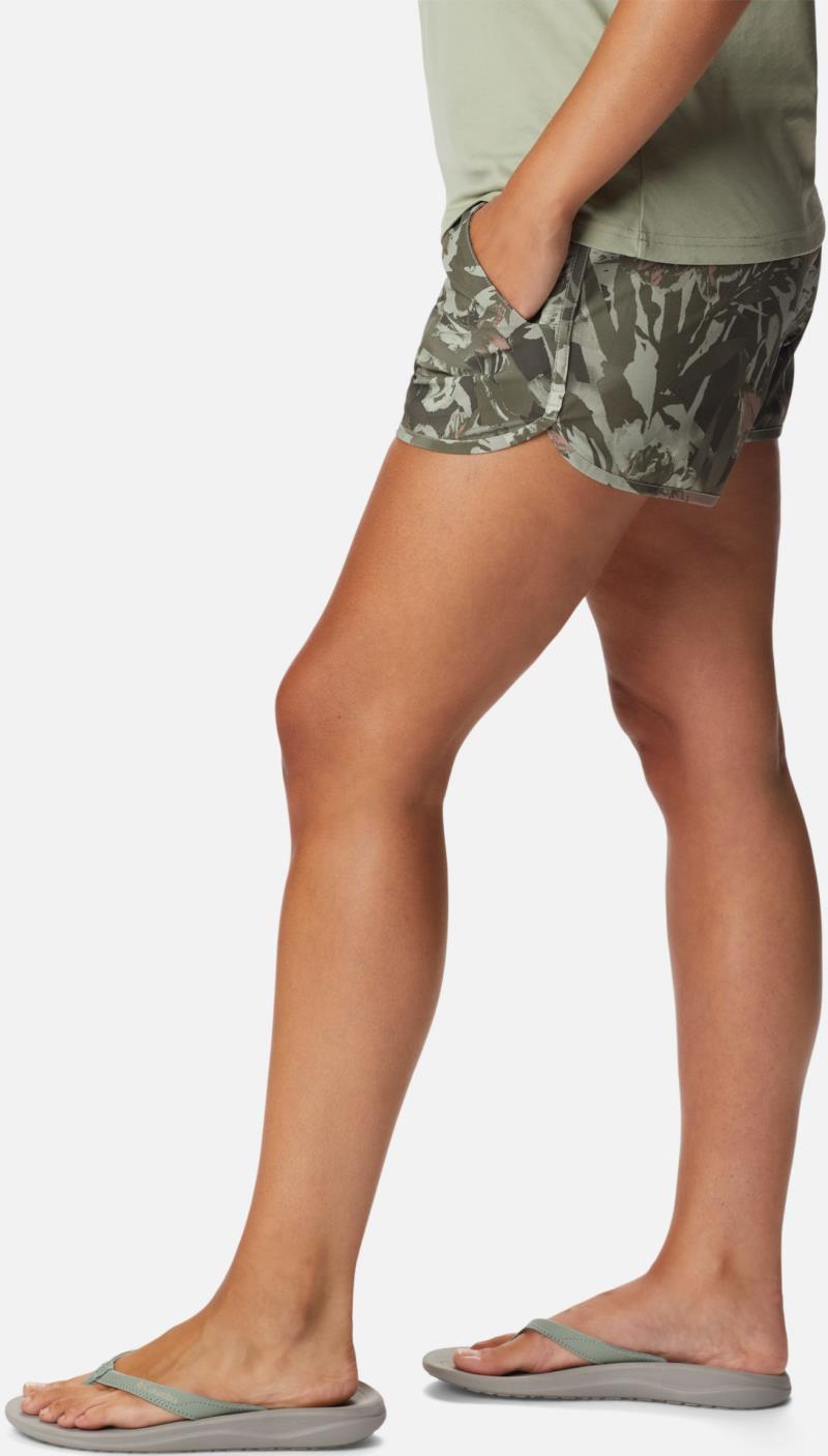Pleasant Creek Stretch Shorts, 5" Inseam - Womens - Stone Green / Floriculture 4