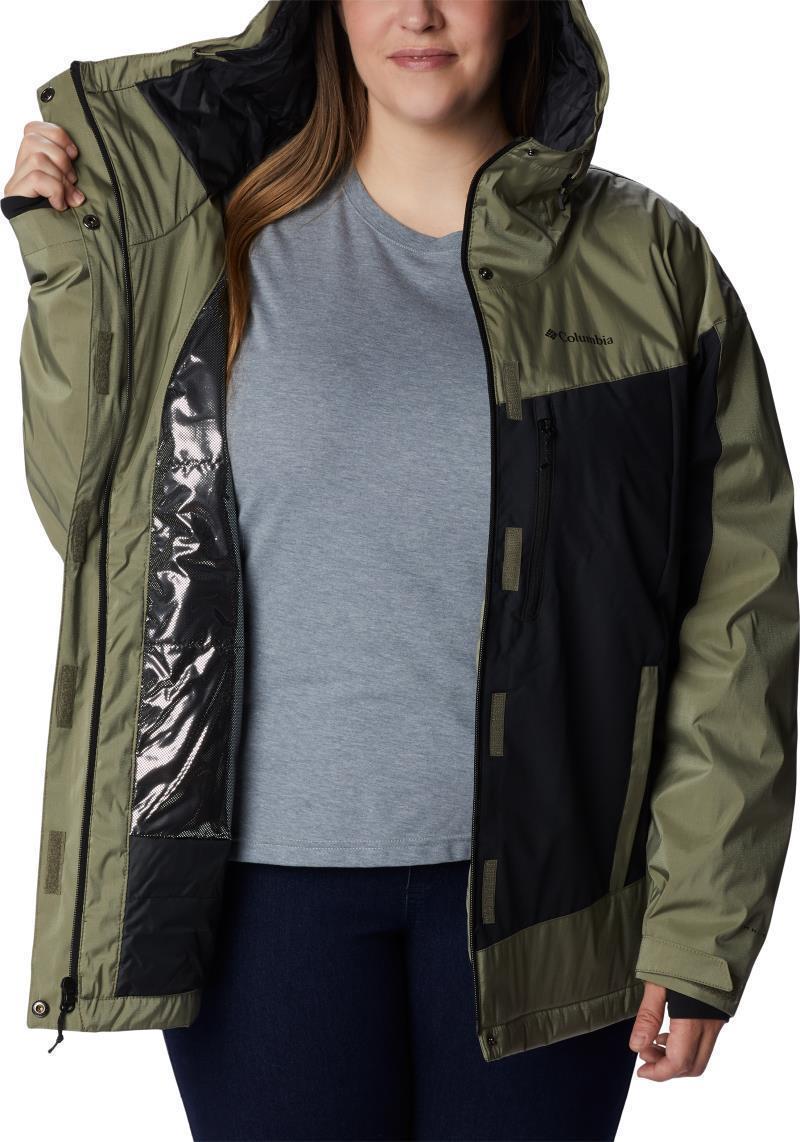 Point Park Insulated Jacket - Plus - Womens - Stone Green Sheen / Black 4