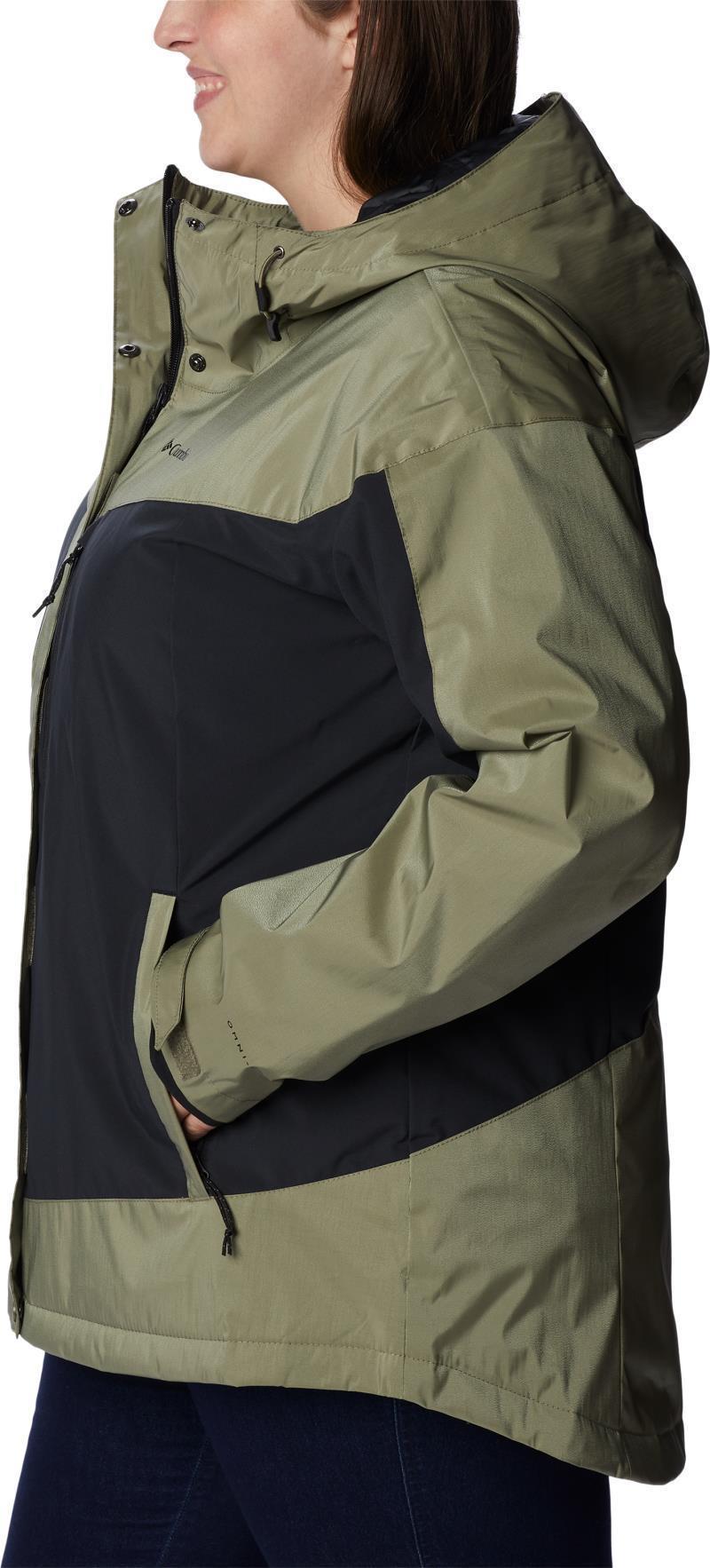Point Park Insulated Jacket - Plus - Womens - Stone Green Sheen / Black 5