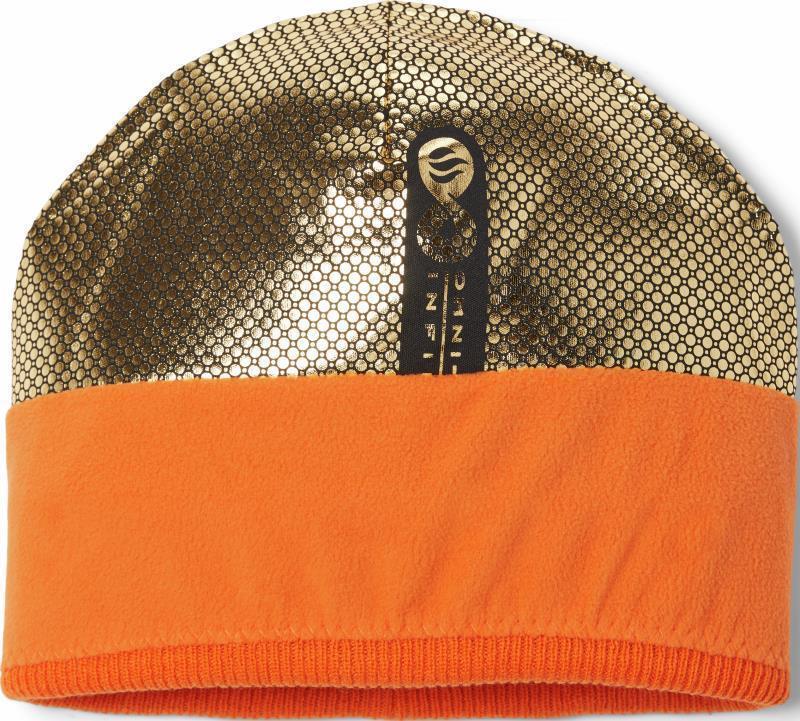Polar Powder Beanie - Youth - Night Wave / Metal / Bright Orange 3