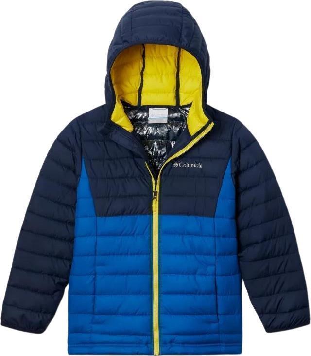 Powder Lite Hooded Jacket - Youth Boys - Bright Indigo / Coll Navy / Laser Lemon 1