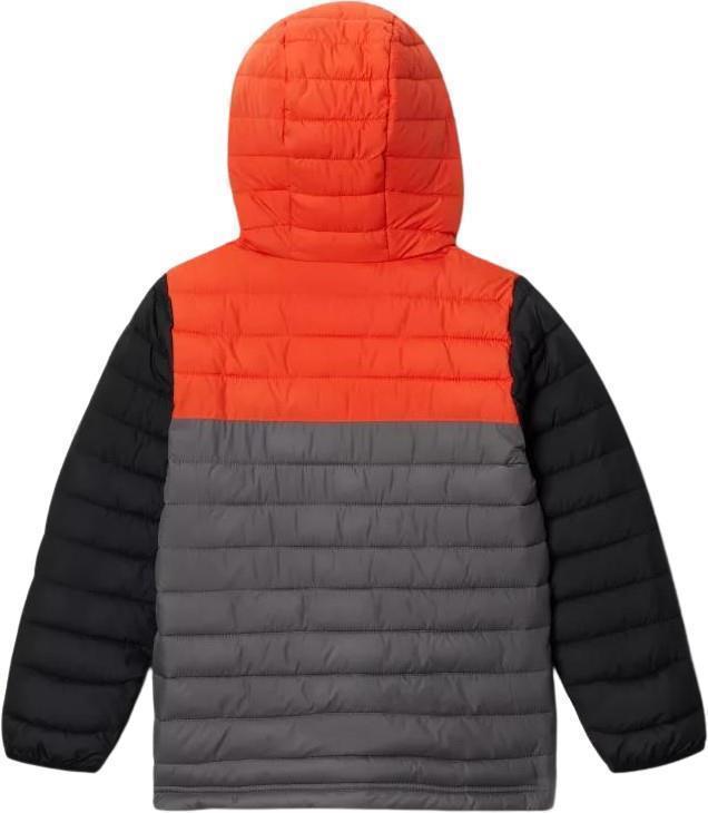 Powder Lite Hooded Jacket - Youth Boys - City Grey / Red Quartz / Black 2