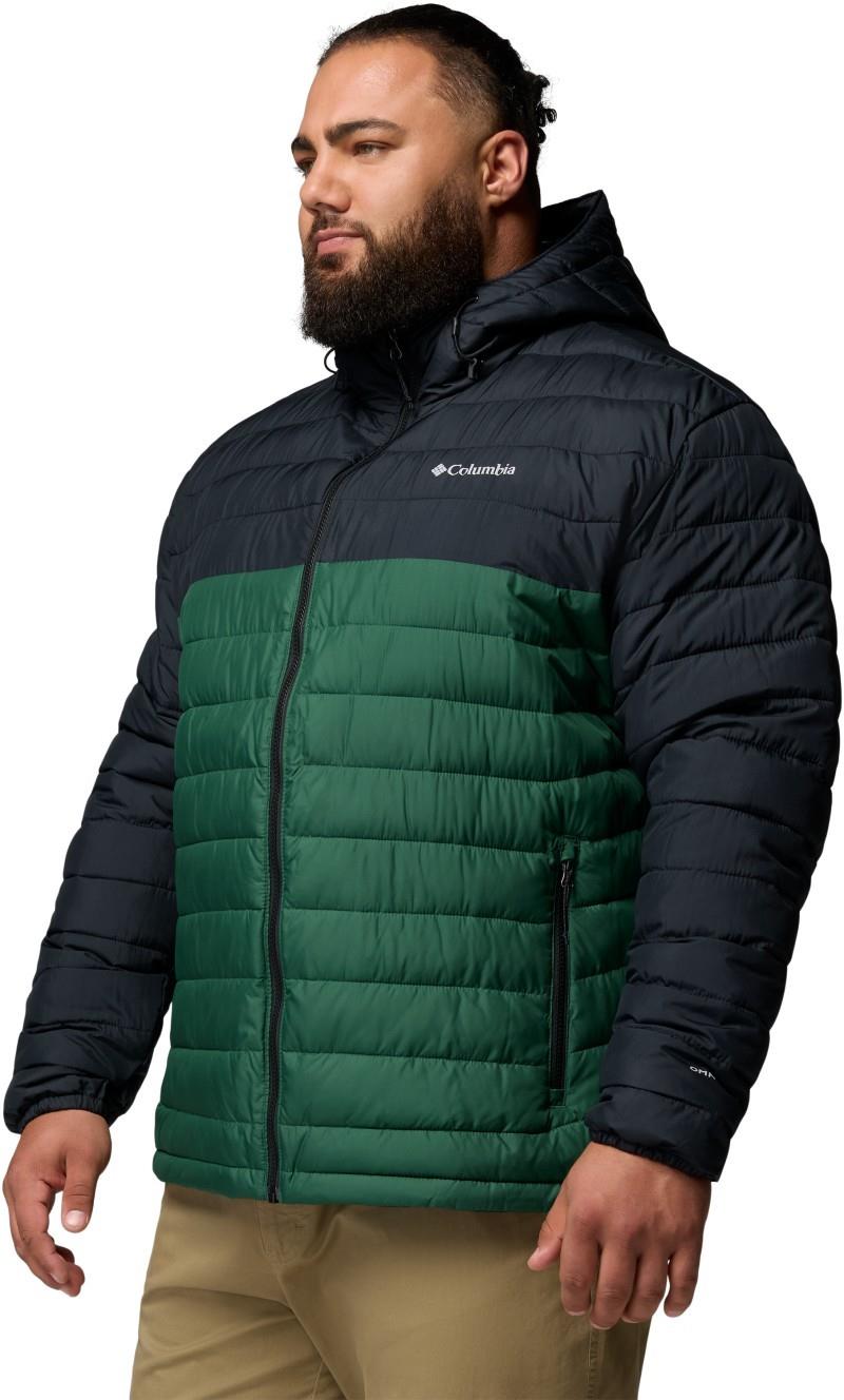 Powder Lite II Hooded Jacket, Extended - Mens - rain forest / black 1