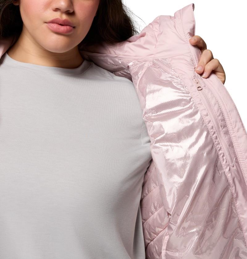 Powder Lite II Hooded Jacket, Extended - Womens - mineral pink ripstop 1