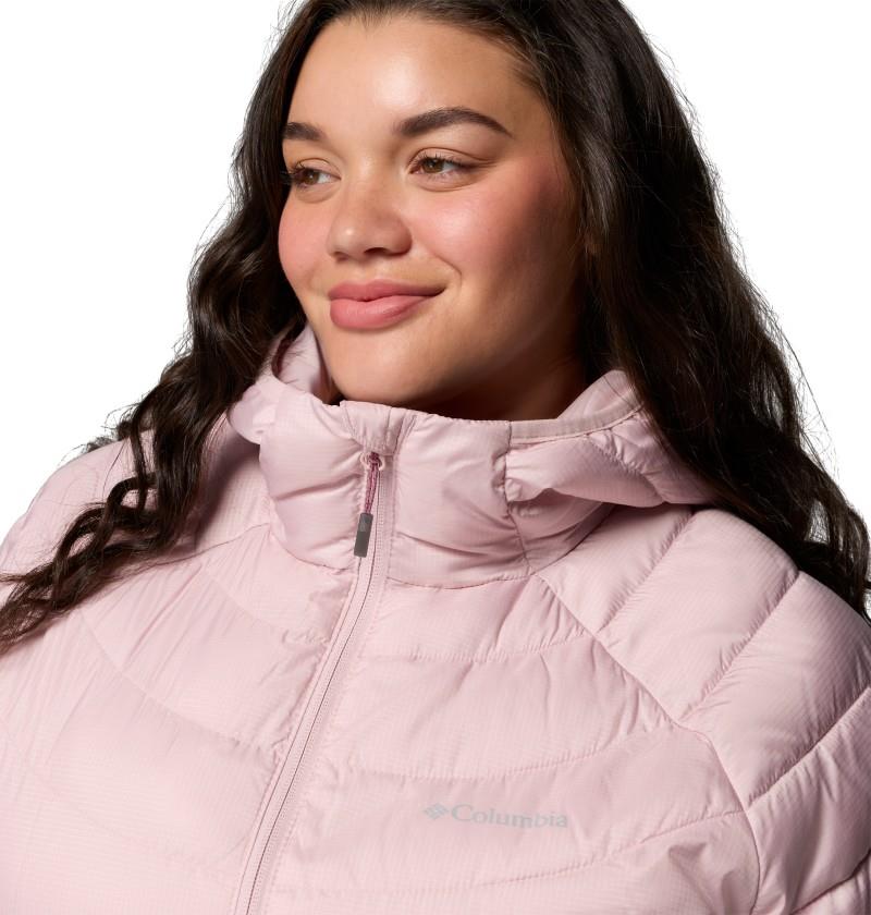 Powder Lite II Hooded Jacket, Extended - Womens - mineral pink ripstop 1