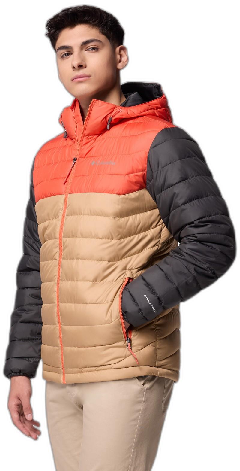 Powder Lite II Hooded Jacket - Mens - canoe / zing / shark 1