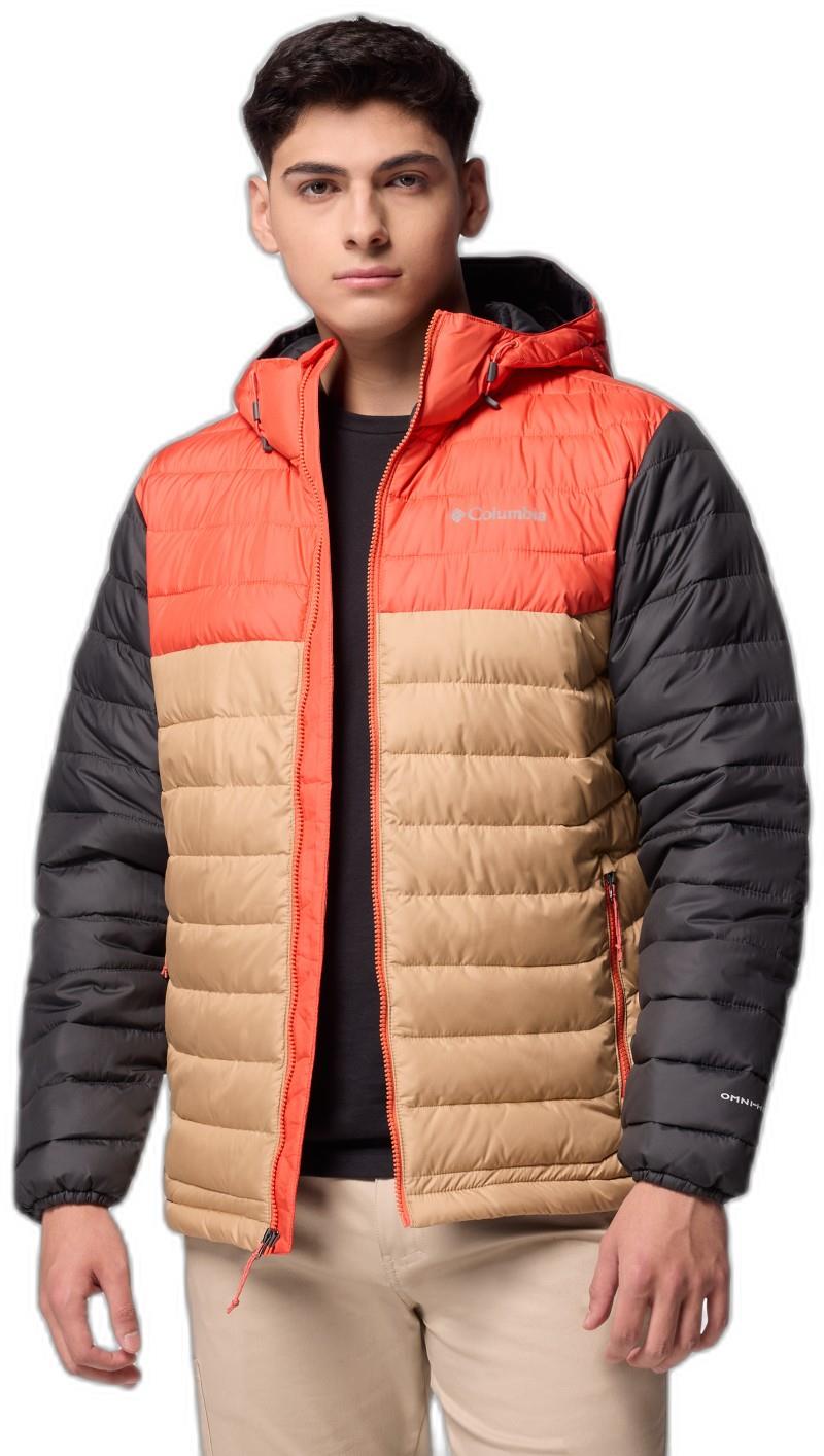 Powder Lite II Hooded Jacket - Mens - canoe / zing / shark 1