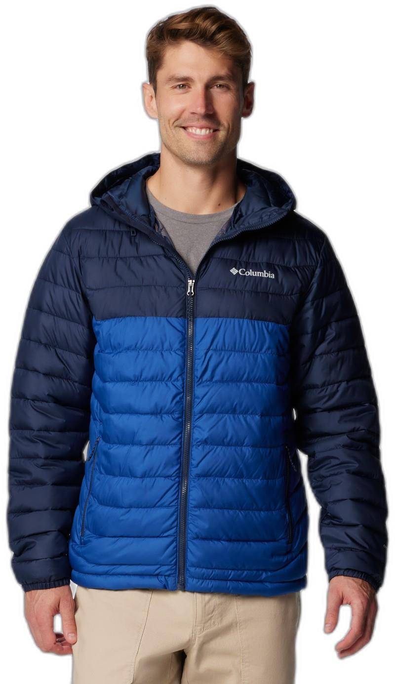 Powder Lite II Hooded Jacket - Mens - mountain blue / collegiate navy 1