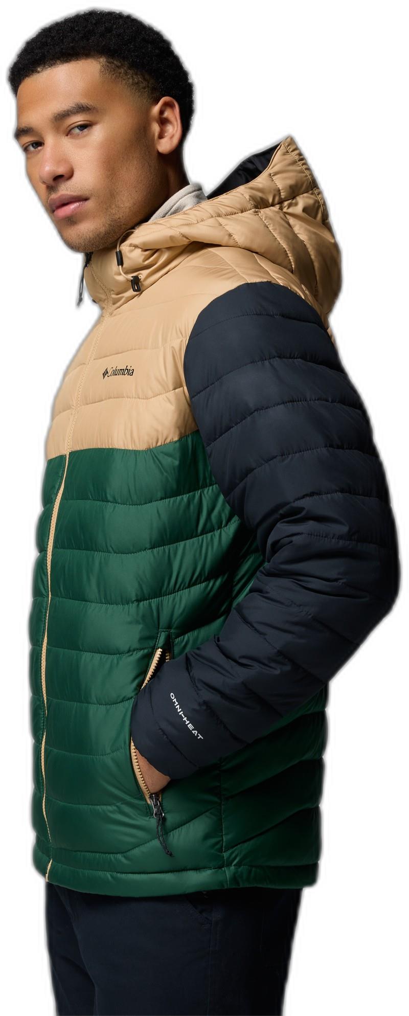 Powder Lite II Hooded Jacket - Mens - rain forest / canoe / black 1