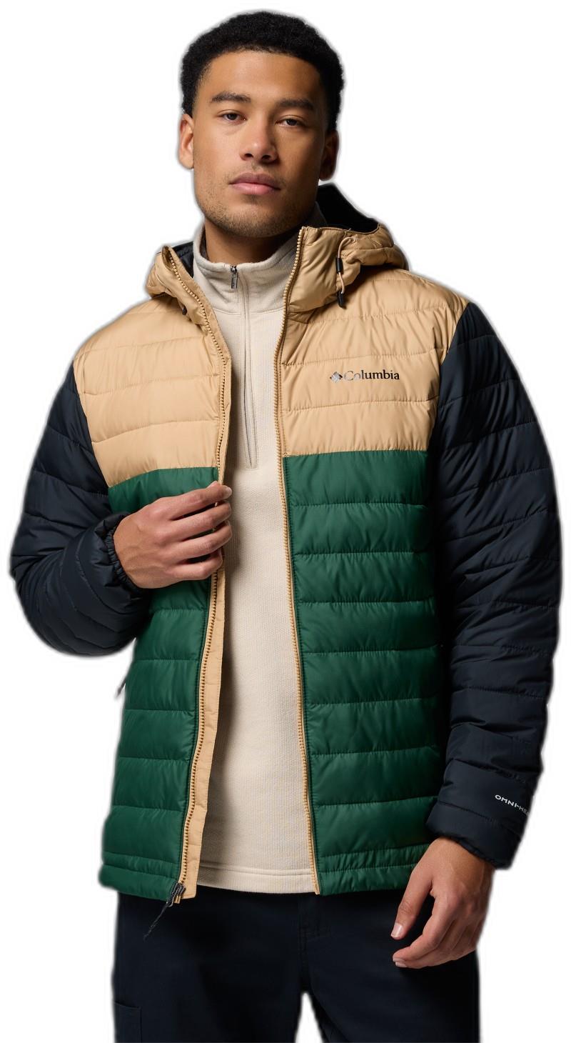 Powder Lite II Hooded Jacket - Mens - rain forest / canoe / black 1