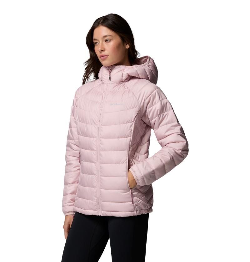 Powder Lite II Hooded Jacket - Womens - mineral pink ripstop 1