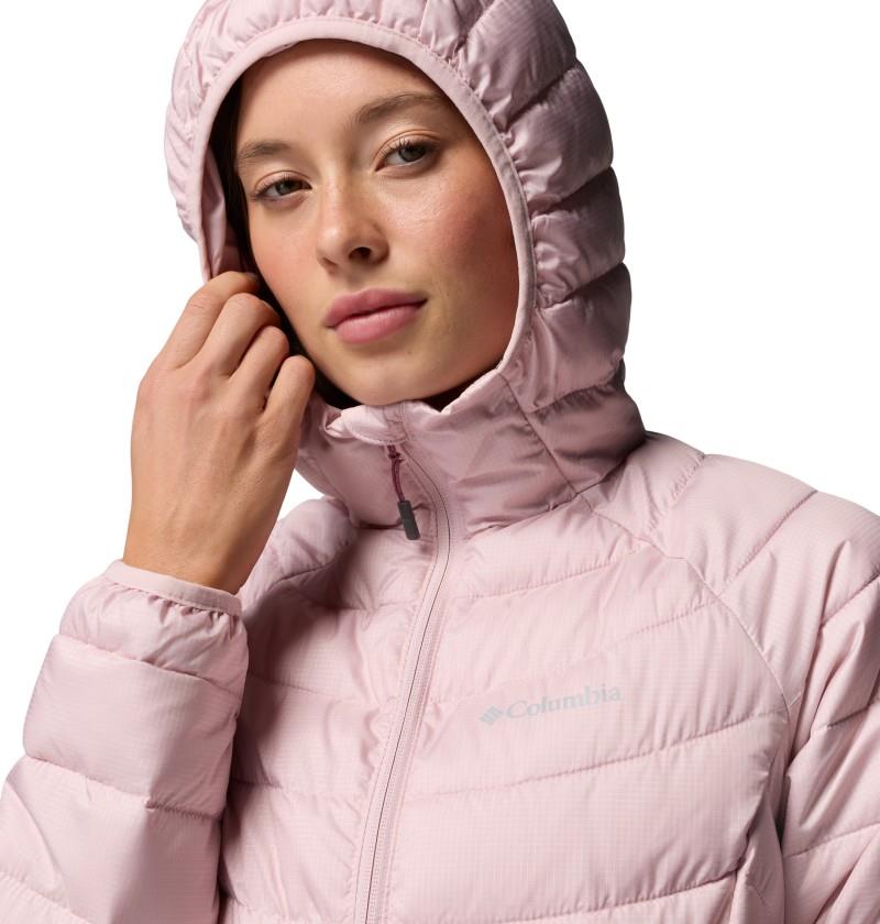 Powder Lite II Hooded Jacket - Womens - mineral pink ripstop 1