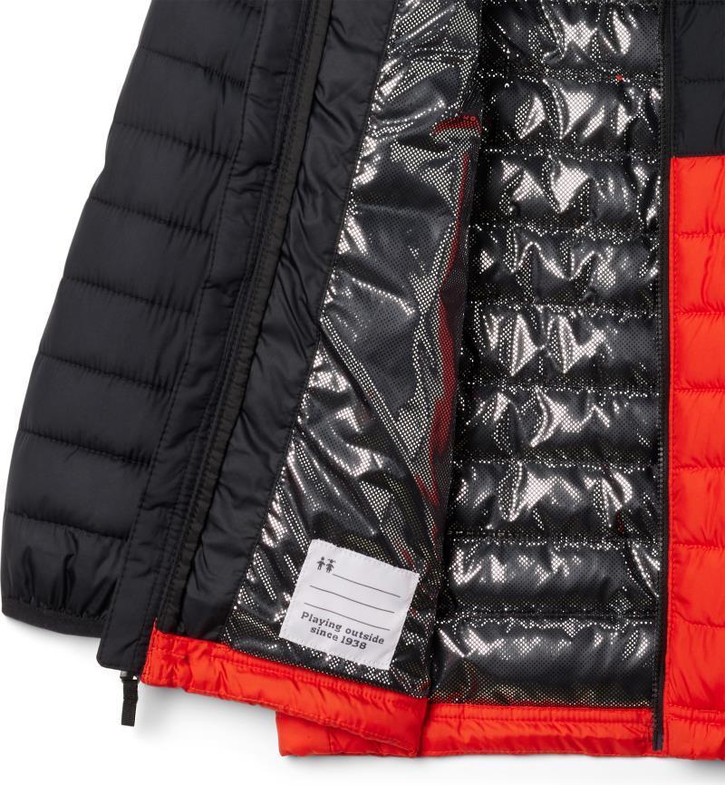 Powder Lite II Hooded Jacket - Youth Boys - Spicy / Black 3