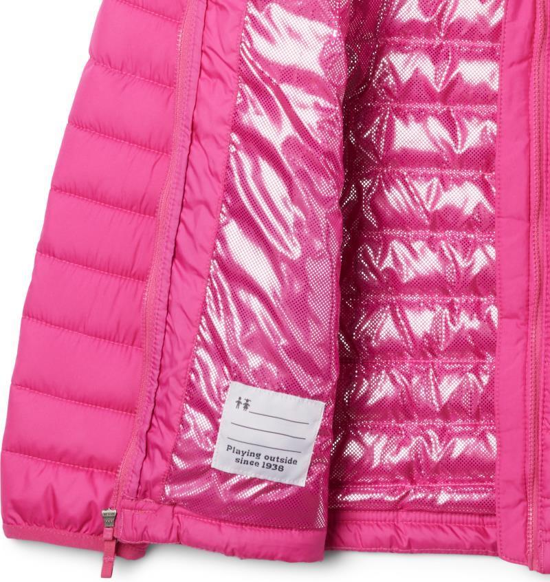 Powder Lite II Hooded Jacket - Youth Girls - Pink Ice 3
