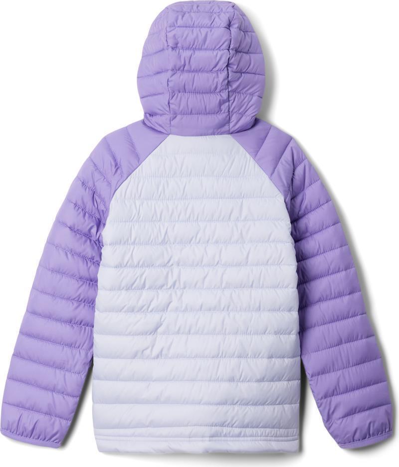 Powder Lite II Hooded Jacket - Youth Girls - Snowdrift / Paisley Purple 2