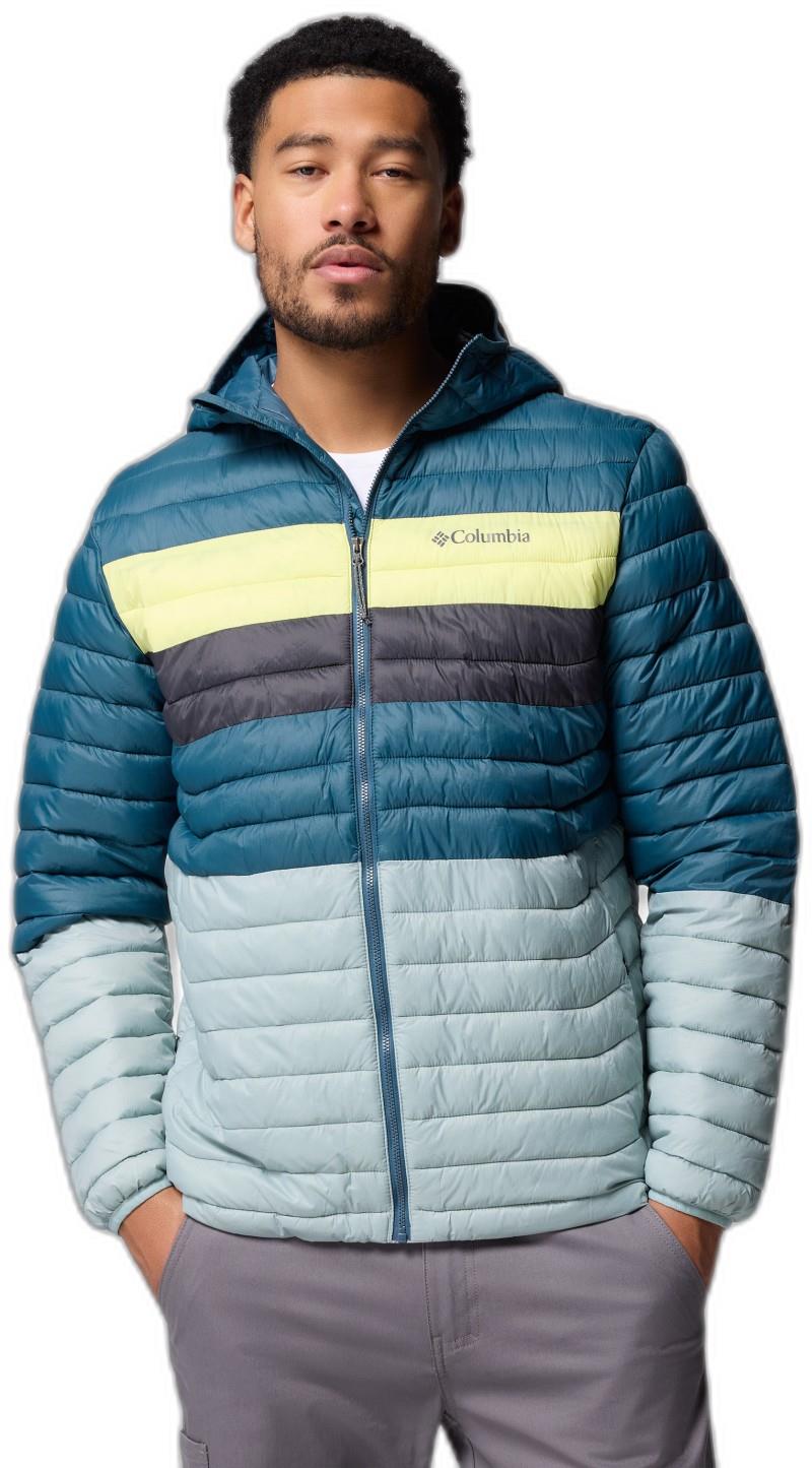 Powder Pass Hooded Jacket - Mens - crushed blue / everblue / neon light / shrk 1