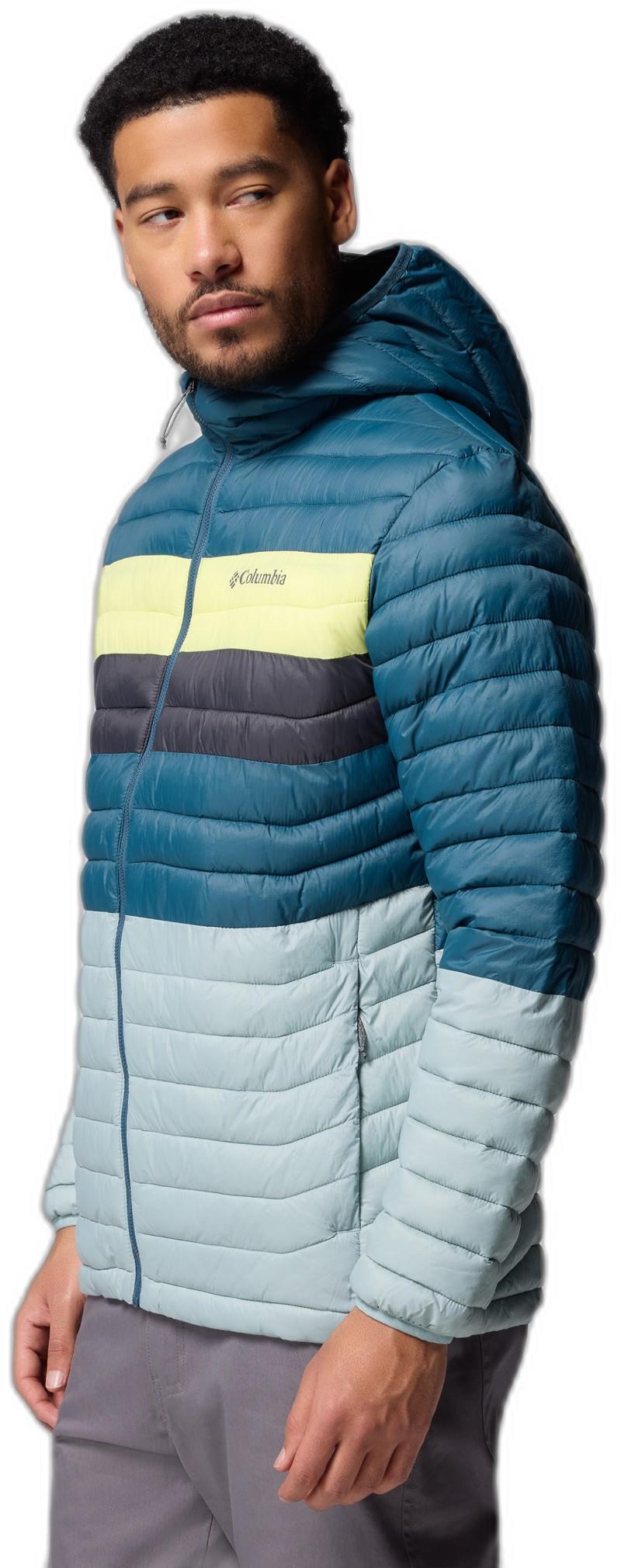 Powder Pass Hooded Jacket - Mens - crushed blue / everblue / neon light / shrk 1