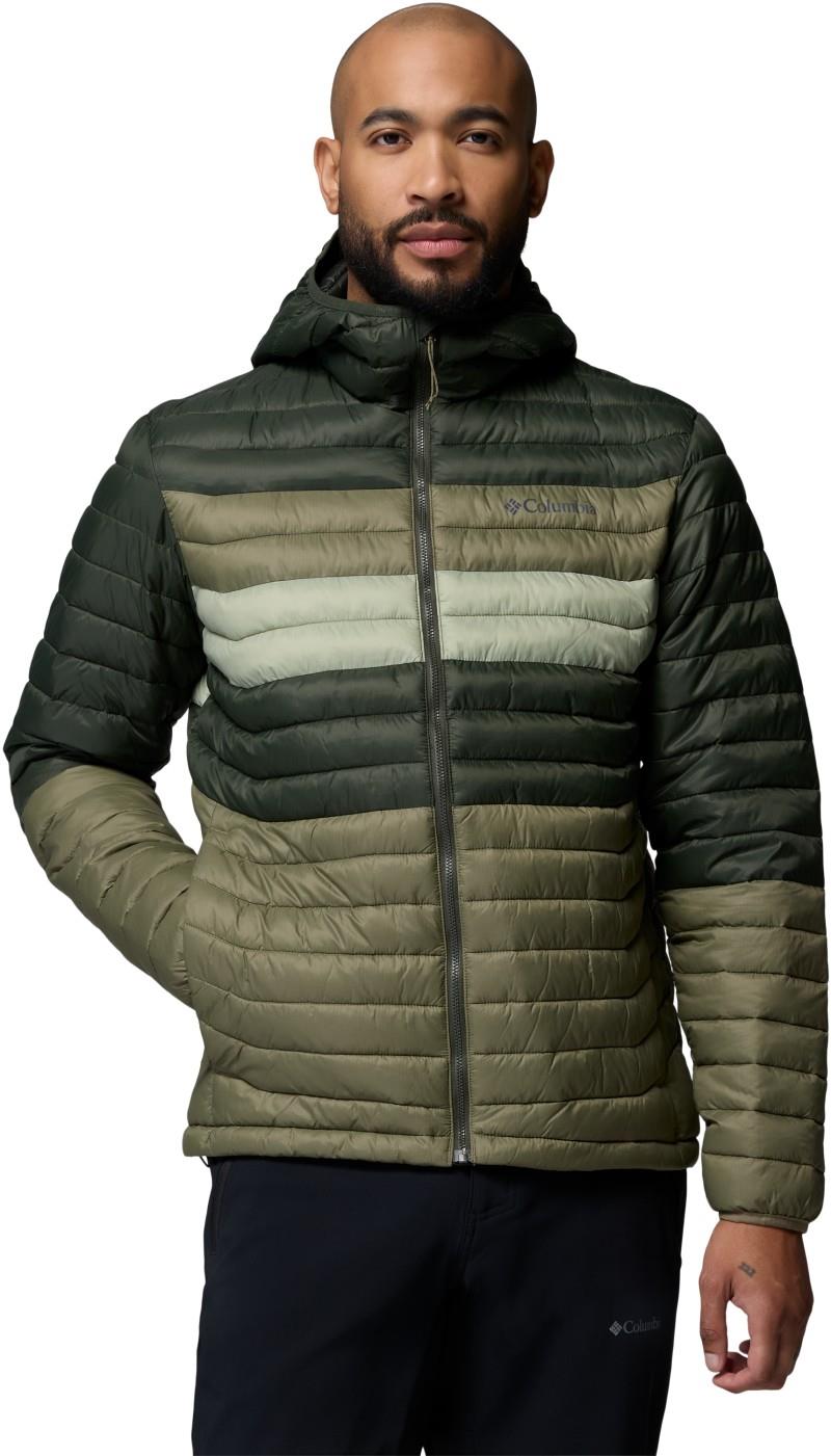 Powder Pass Hooded Jacket - Mens - stone green / greenscape / safari 1