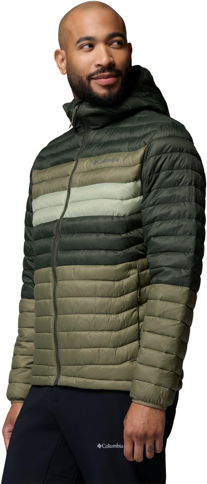 Powder Pass Hooded Jacket - Mens - stone green / greenscape / safari 1
