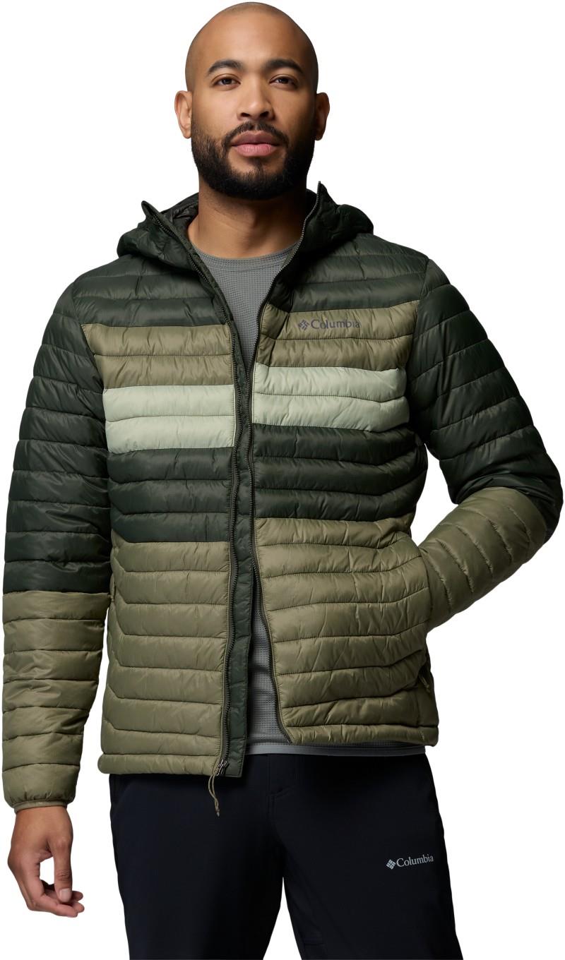 Powder Pass Hooded Jacket - Mens - stone green / greenscape / safari 1