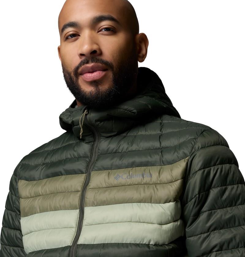 Powder Pass Hooded Jacket - Mens - stone green / greenscape / safari 1