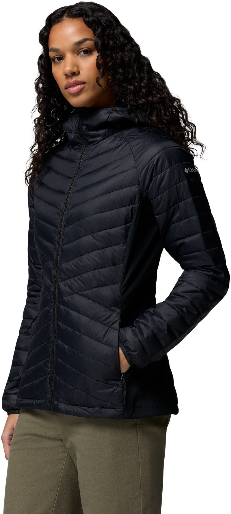 Powder Pass III Hybrid Hooded Jacket - Womens - black 1