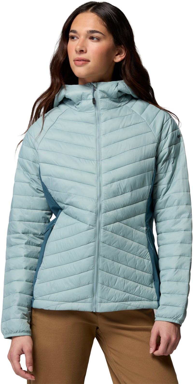 Powder Pass III Hybrid Hooded Jacket - Womens - crushed blue / everblue 1