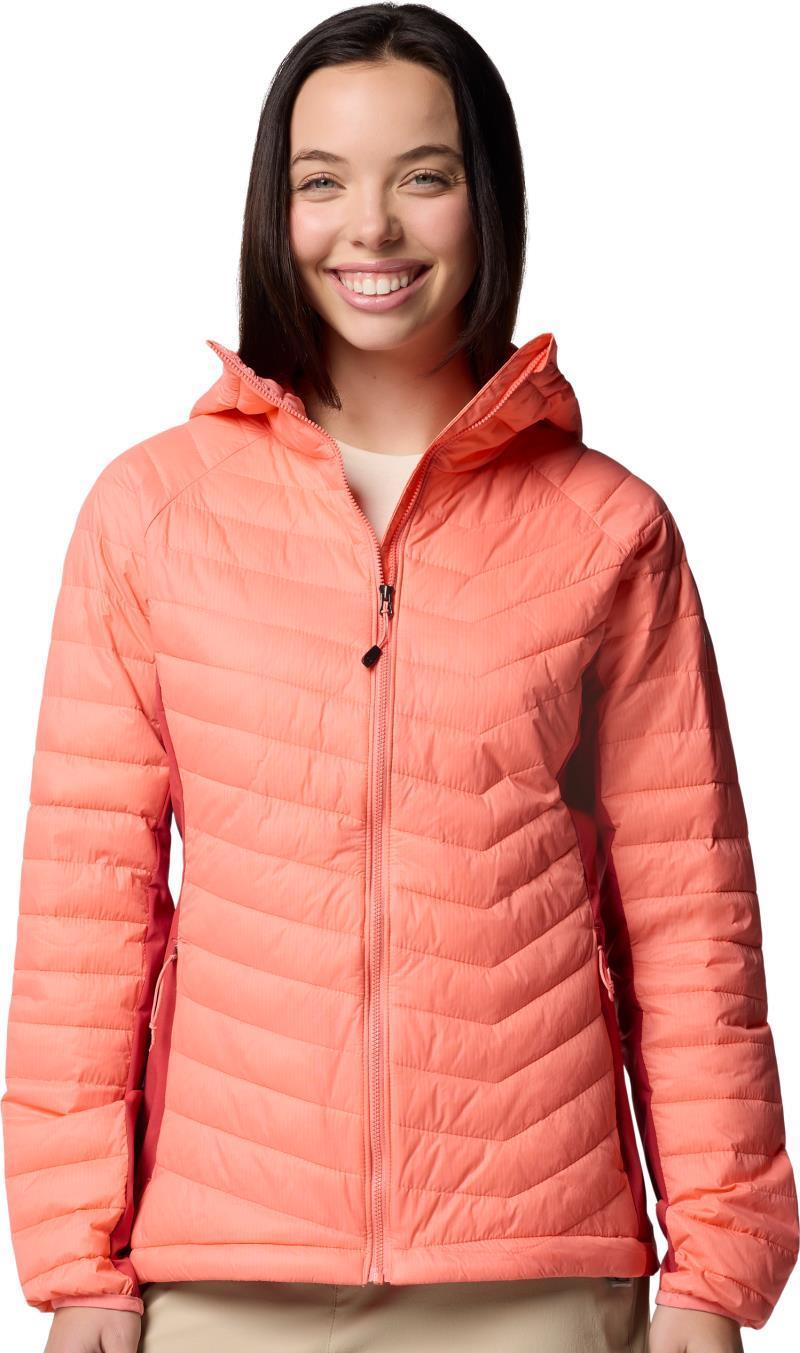 Powder Pass II Hybrid Hooded Jacket - Womens - alpenglow / daredevil 1